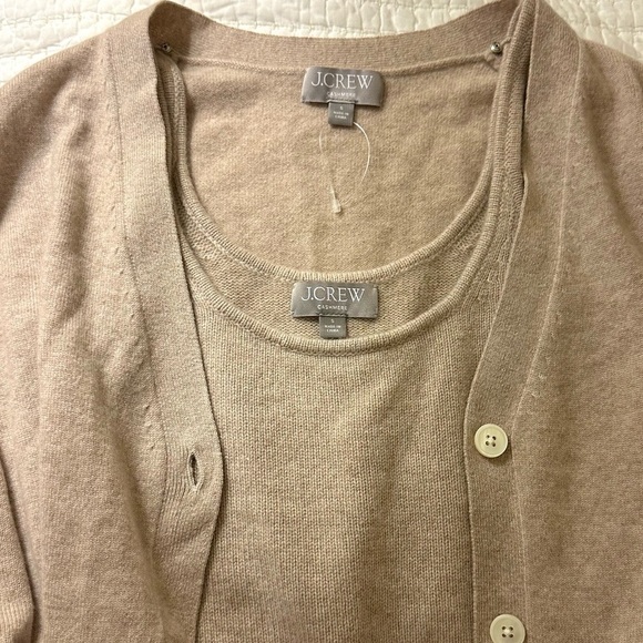 J. Crew Tan Cardigan Sweater Set - Picture 2 of 4